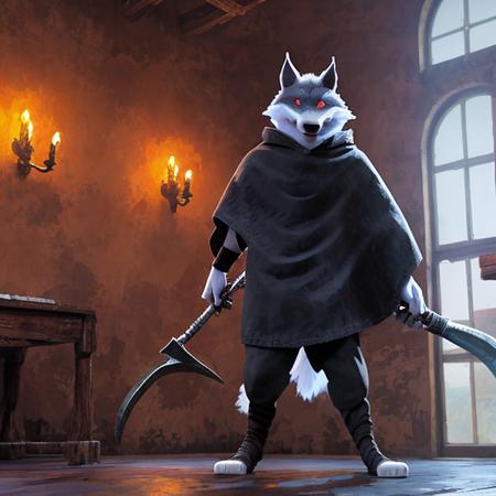 00048-893356728-3530-comic style, illustration, cartoon, wolf, anthropomorphic, character, stands in the middle of the room, scythes in the paws, clo.png